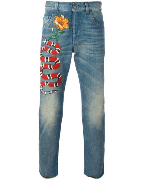 gucci jeans con serpente|gucci jeans net a porter.